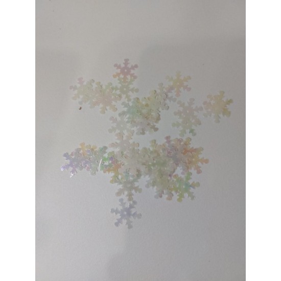 Пайетки "Снежинки" 1,2 см, цв. хамелеон, цена за 10 гр